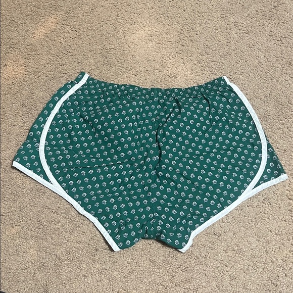 ANN MASHBURN Retro Track Short Multi-Color Floral Green Medium - Picture 3 of 4